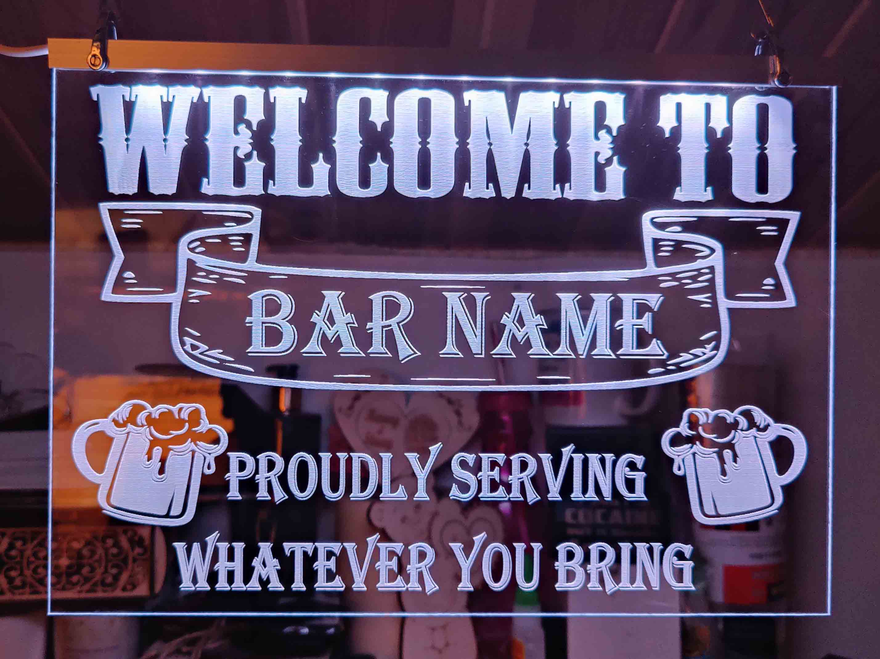 Welcome to light up bar sign